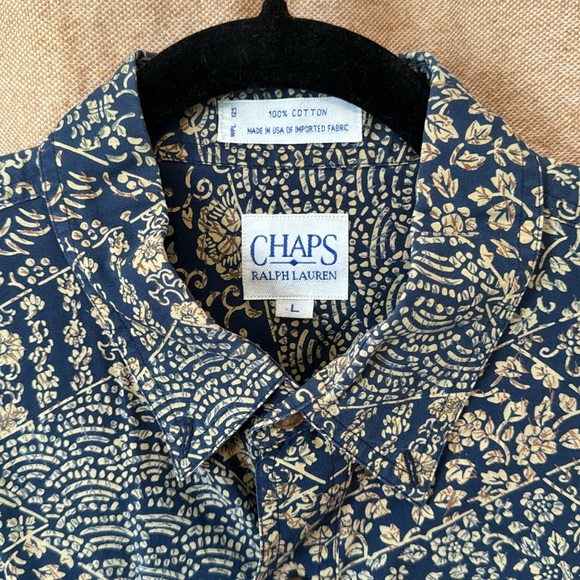 Vintage Chaps Ralph Lauren Paisley Button Up Summer Shirt - Picture 3 of 5